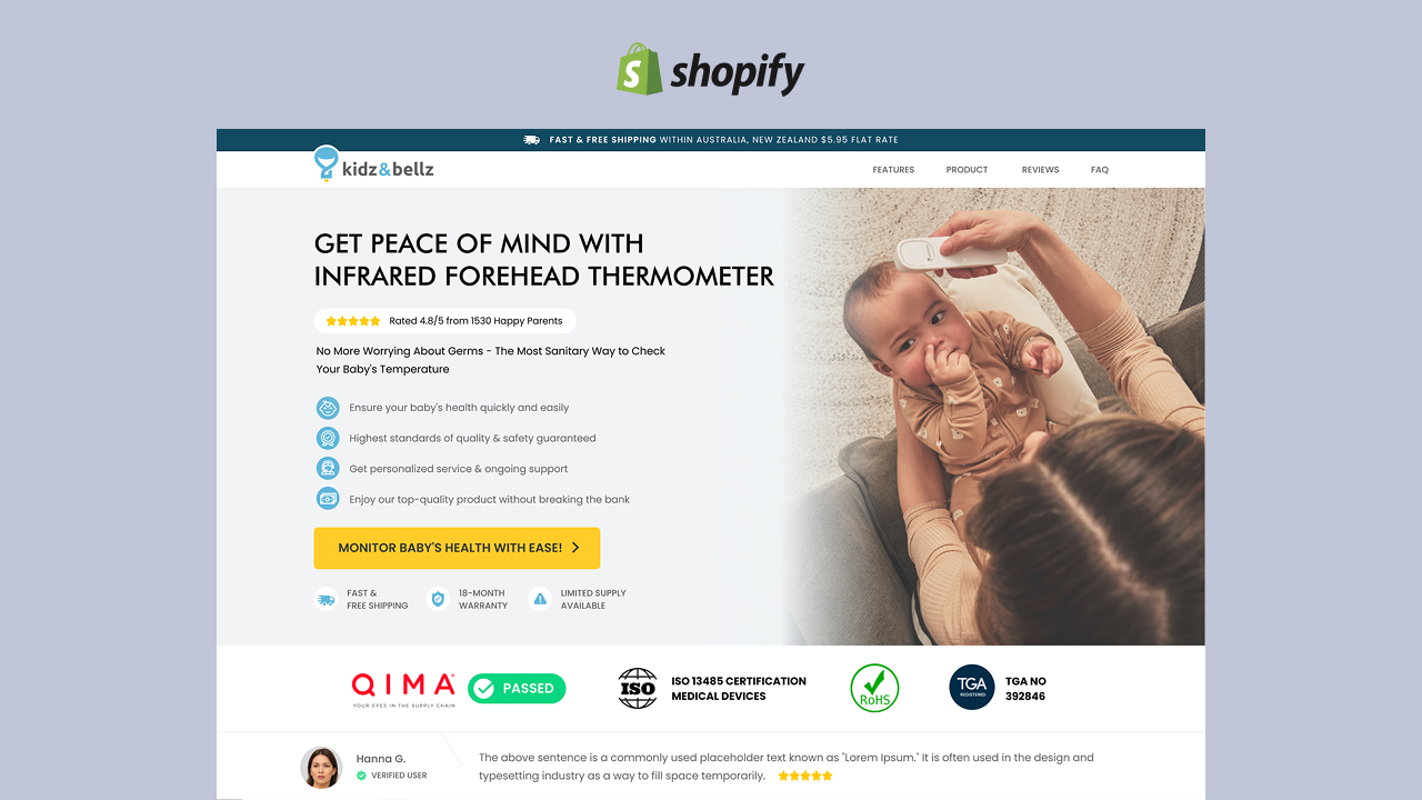 Custom Shopify Landing Page: Figma to Liquid