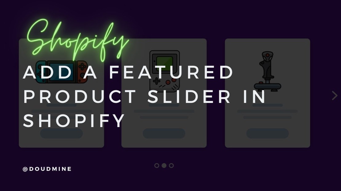 Products carousel slider for Shopify